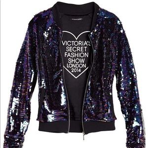 Limited Edition Victoria Secret Sequin Bomber Jacket | Fashion Show London